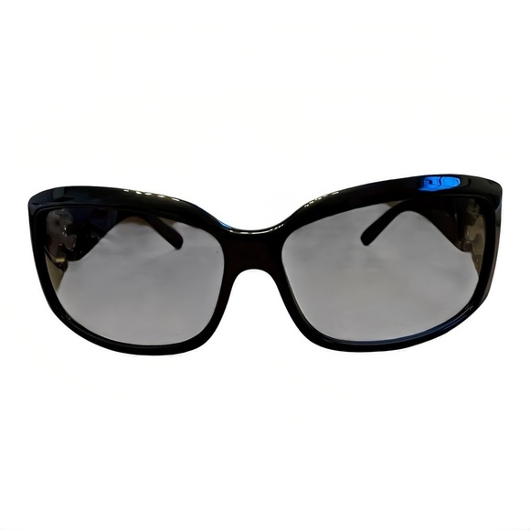 Escada SES 067S COL Z42X Black Rhinestone Logo Sunglasses – Excellent Condition - Picture 1 of 8